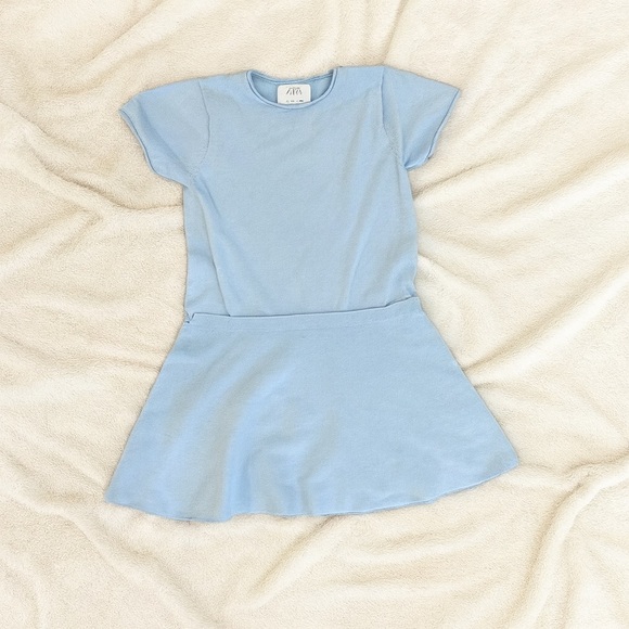 Zara kids knit dress in blue size youth 9 - Picture 1 of 6